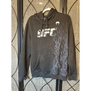 UFC Venum Fight Week Men's Black Long Sleeve Hoodie Kangaroo Pocket Size L